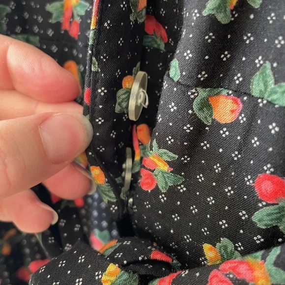 Darian Petite Vintage Fruit Jumpsuit Size 6 - Picture 5 of 9